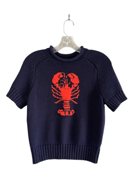 Free Assembly Sweaters - Free Assembly 100% Cotton Lobster Rollneck Sweater, S, Navy Coastal Beach